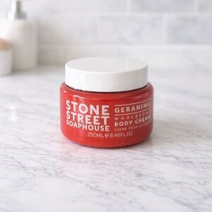 🌺 Stone Street Soaphouse Geranium Body Cream 250ml - Luxury Body Cream